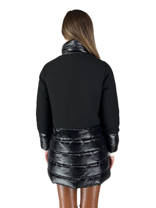 CAPPOTTO LUNGO IN PANNO+NYLON CANGIANTE MARKUP | MW564034/NERO