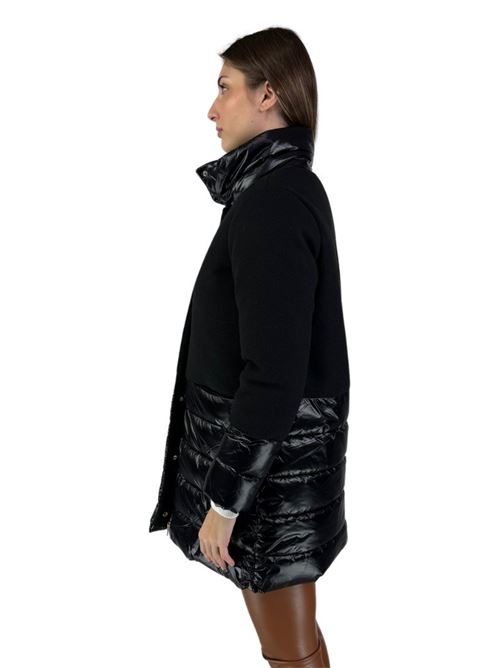 CAPPOTTO LUNGO IN PANNO+NYLON CANGIANTE MARKUP | MW564034/NERO