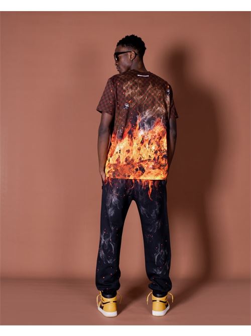 SHARK ON FIRE PANTS BLACK SPRAYGROUND | SP382BLK/BLACK