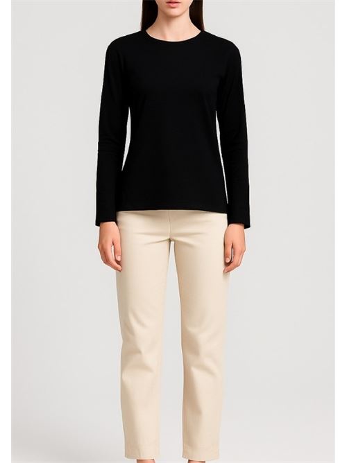 T-SHIRT IN VISCOSA CON SPACCHI MARKUP | MW9610007/NERO