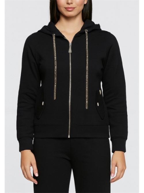 FELPA CAPPUCCIO ZIP MARKUP | MW9620017/NERO