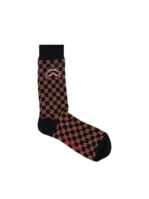 CHECKERED SOCKS SPRAYGROUND | SOCK15020/BROWN