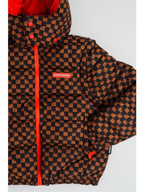 DRIP CHECK DETACH SLEEVE DOWN JKT J SPRAYGROUND | SPY1300/BROWN