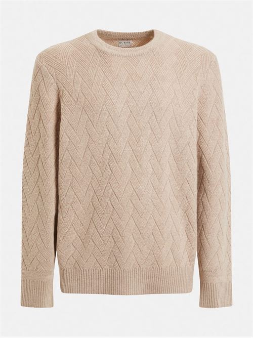 LS SIMON BASKET WEAVE SWTR GUESS | M2BR38Z32E0/H10E