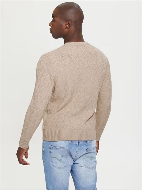 LS SIMON BASKET WEAVE SWTR GUESS | M2BR38Z32E0/H10E