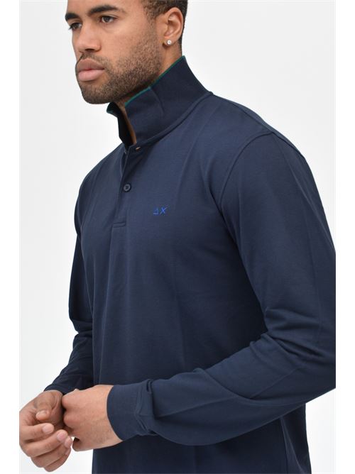 POLO SMALL STRIPE  ON COLLAR L/S EL. SUN68 | A33113/0007