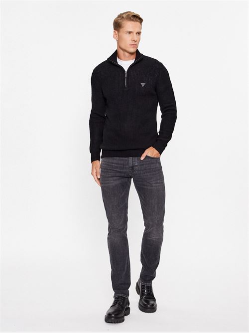 ARIC RIBBED CAMIONER SWTR GUESS | M3BR47Z39B0/JBLK