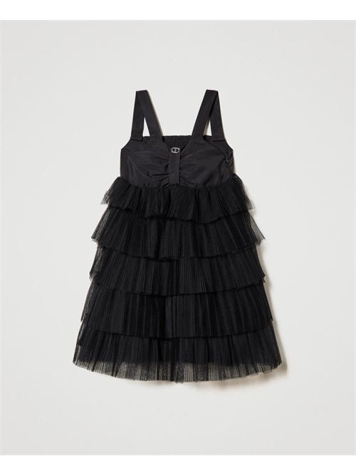 ABITO CORTO A BALZE IN TULLE CON CORPINO IN TAF TWINSET | 231GJ2Q90/0006