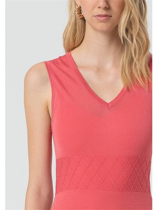 KNITTED DRESS CORAL FRACOMINA | FJ25SD5003K54701/107
