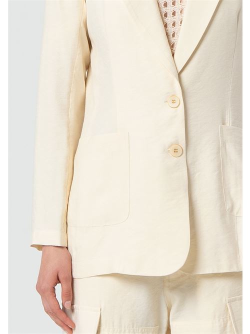 LONG HOODED BLAZER BUTTER FRACOMINA | FJ25SJ3001W42601/B59