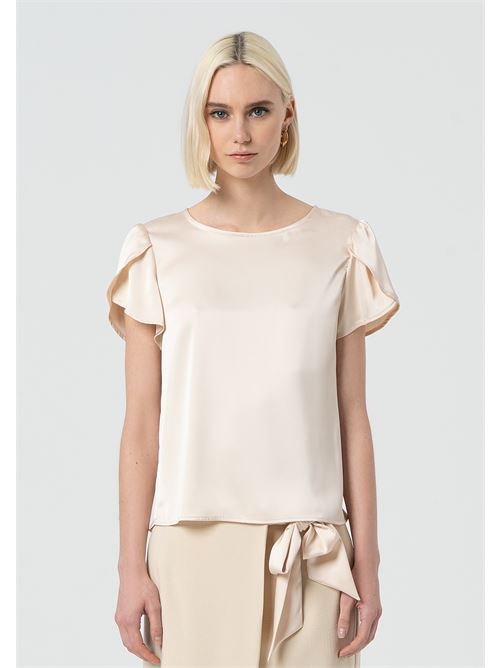 BUTTERFLY SLEEVES BLOUSE SAND FRACOMINA | FR25ST1014W73301/251