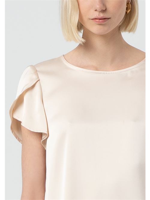 BUTTERFLY SLEEVES BLOUSE SAND FRACOMINA | FR25ST1014W73301/251