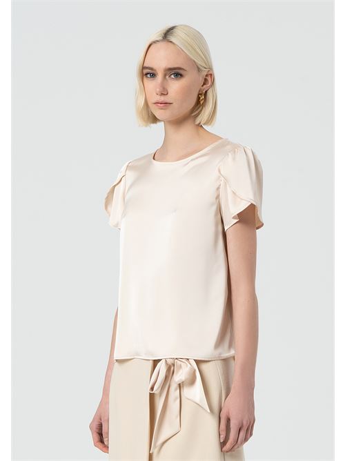 BUTTERFLY SLEEVES BLOUSE SAND FRACOMINA | FR25ST1014W73301/251