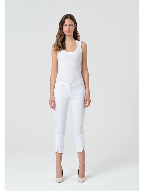BULL DENIM EMBROIDERED SHAPE UP BET FRACOMINA | FR25SV9002W615E5/278