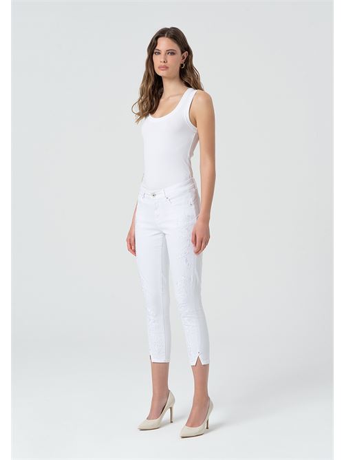BULL DENIM EMBROIDERED SHAPE UP BET FRACOMINA | FR25SV9002W615E5/278