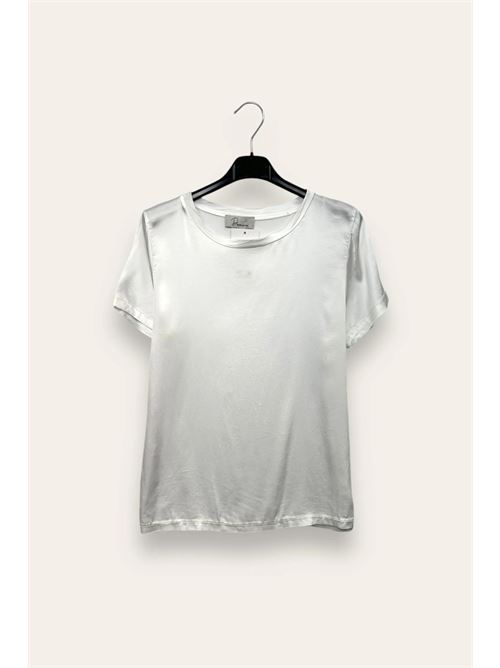 Maglietta in raso in viscosa LOVEme | CH-12822/Bianco