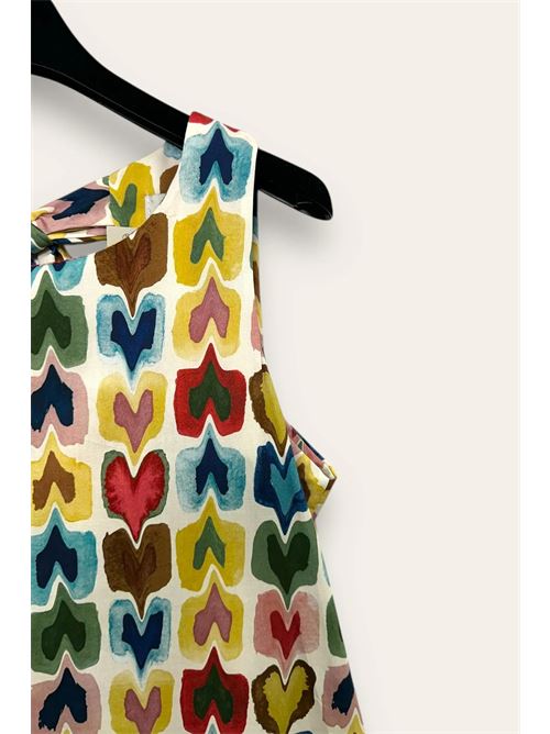 Abito in fantasia multicolor con fiocco dietro il collo LOVEme | CH-12866/Multicolor