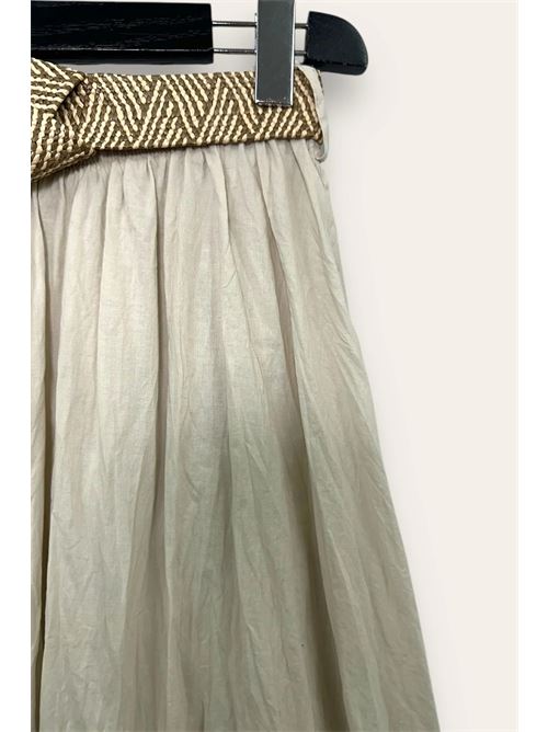 Gonna in cotone stroppicciata LOVEme | CH-12875/Beige