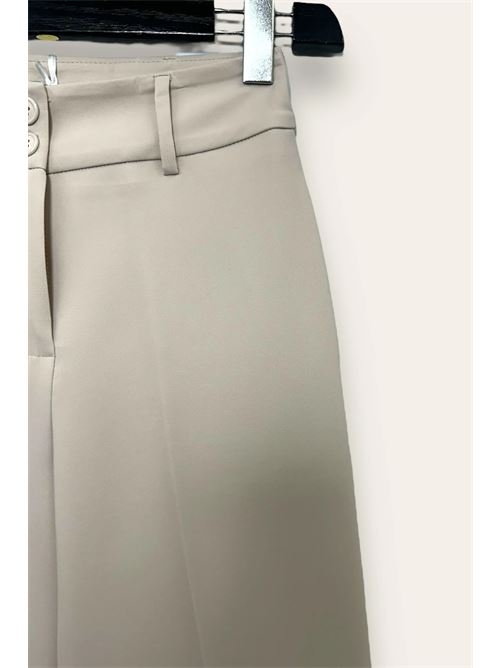 Pantalone a palazzo 2 bottoni alla cintura LOVEme | FA-11209/Beige