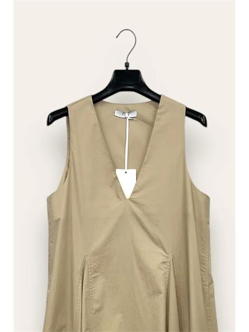 Abito lungo scollo V LOVEme | FA-12662/Beige