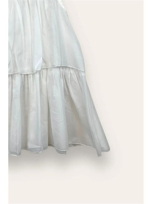 Canotta a balze con bottone dietro LOVEme | IS-12876/Bianco