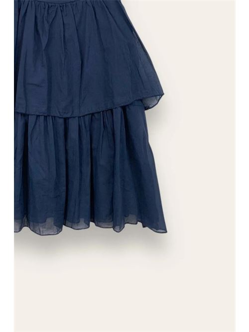 Canotta a balze con bottone dietro LOVEme | IS-12876/Blu
