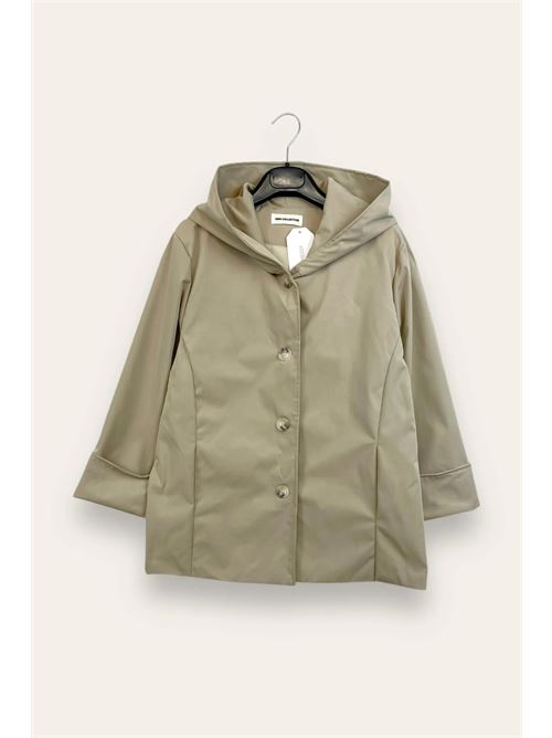 Giacca foderata  con bottoni e cappuccio LOVEme | SH-12330/BEIGE
