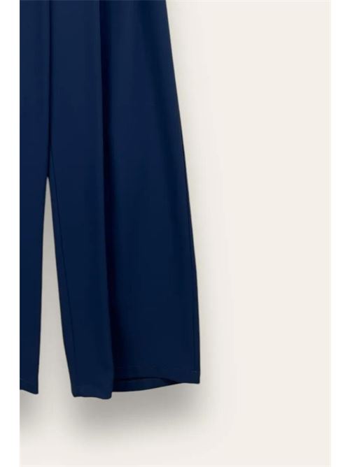Pantalone fluido a palazzo, elastico retro vita LOVEme | ZC-11057/Blu