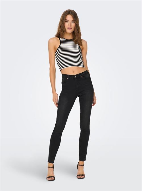 ONLBELIA S/L CROP TOP JRS NOOS ONLY | 15289846/Black
