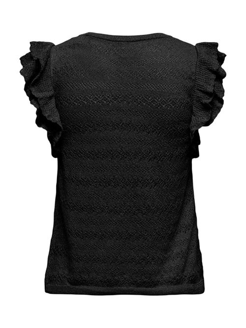 ONLAGA SL GLITTER O-NECK TOP KNT ONLY | 15344402/Black