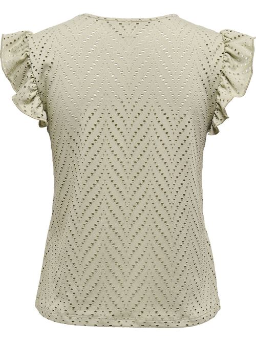 ONLSMILLA S/L V-NECK FRILL TOP JRS ONLY | 15349061/Elm