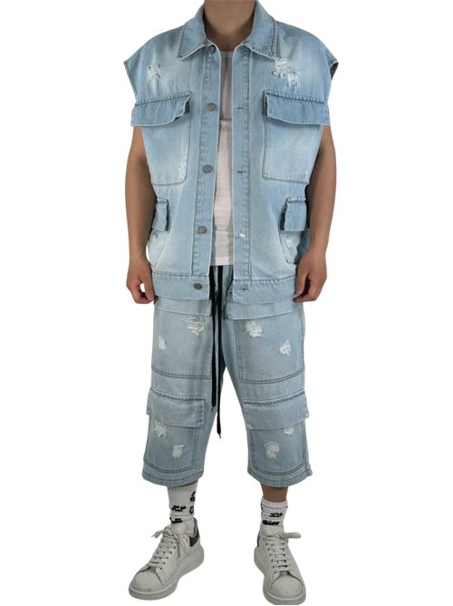 BERMUDA+SMANICATO PRIMID | GM-2032-31/JEANS