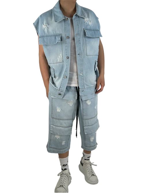 BERMUDA+SMANICATO PRIMID | GM-2032-31/JEANS