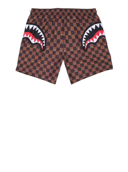 PEEKING CHARACTER CHECK SWIM SPRAYGROUND | 910SWM2031/BROWN
