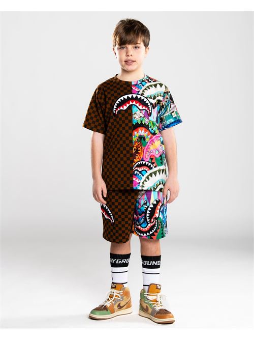 ALL THE SHARKS SPLIT SHORTS SPRAYGROUND | SPY1263/CHECK