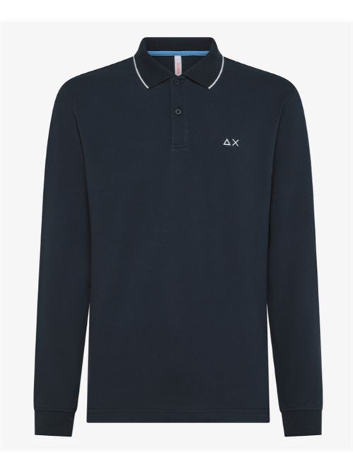 POLO SMALL STRIPES ON COLLAR  L/S SUN68 | A35111/07