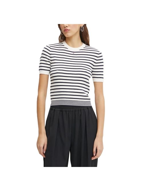 White Navy Stripe