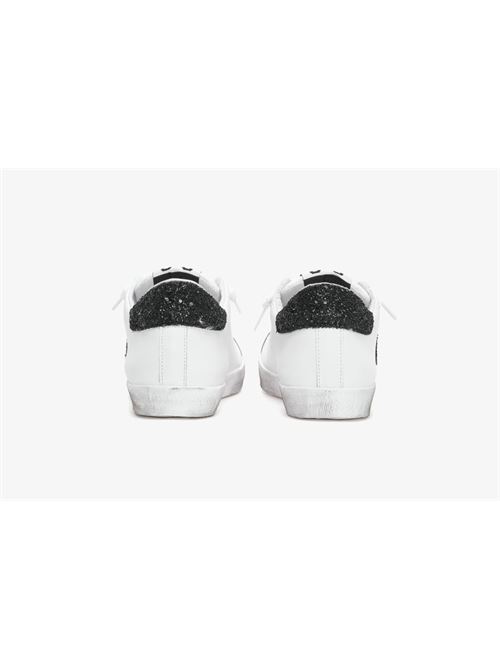 SNEAKERS LOW IN PELLE BIANCA DETT. NERO 2STAR | 2SD4898/034