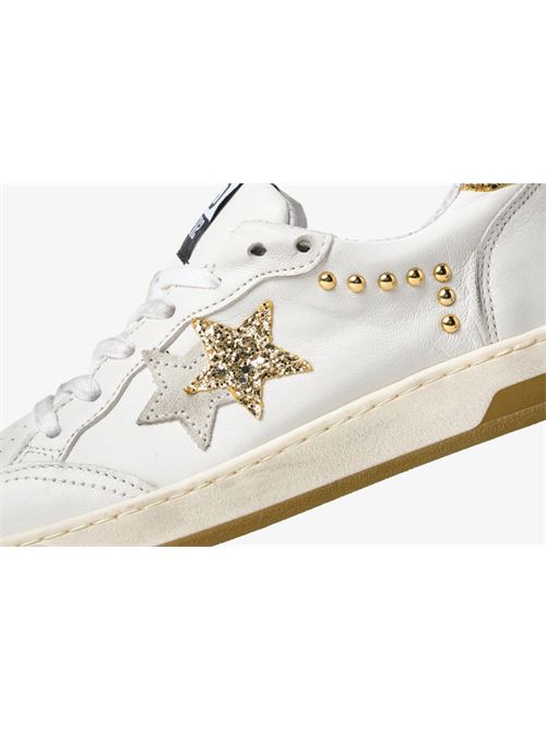 SNEAKERS WEEK STAR BIANCO/ORO CON BORCHIE 2STAR | 2SD5029/074
