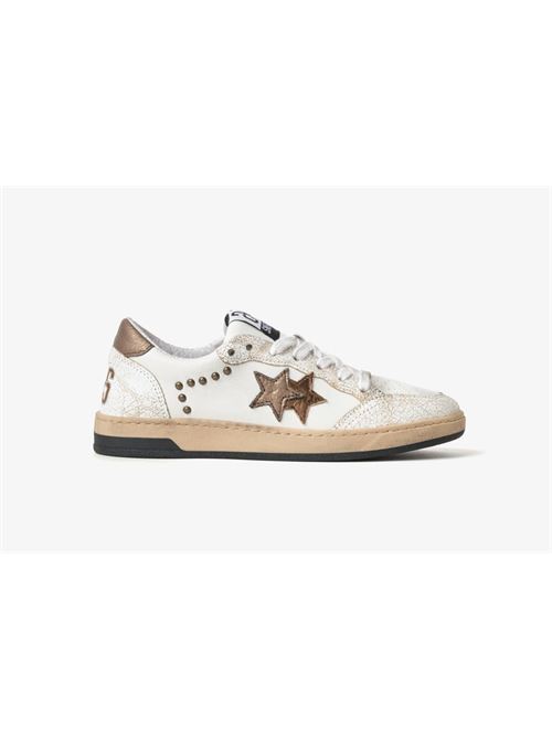 SNEAKERS WEEK STAR BIANCO/BRONZO CON BORCHIE 2STAR | 2SD5030/084