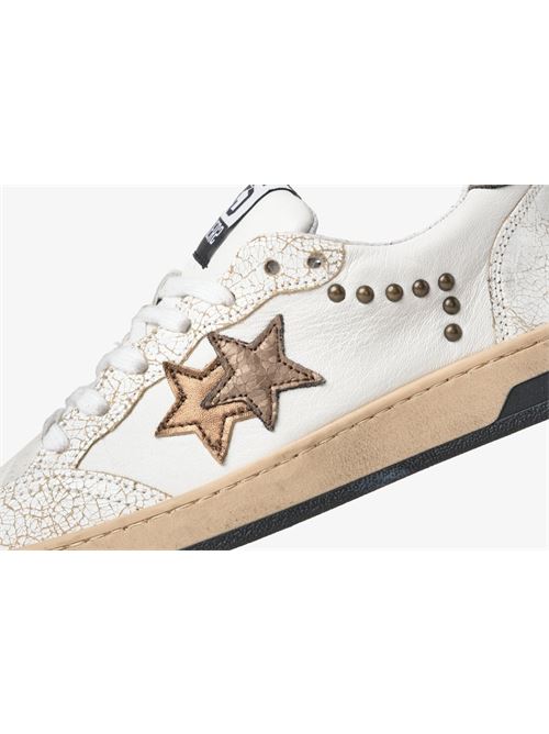 SNEAKERS WEEK STAR BIANCO/BRONZO CON BORCHIE 2STAR | 2SD5030/084