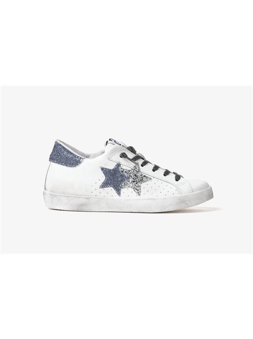 SNEAKERS PRIME STAR BIANCO/ARGENTO/NERO 2STAR | 2SD5108/032