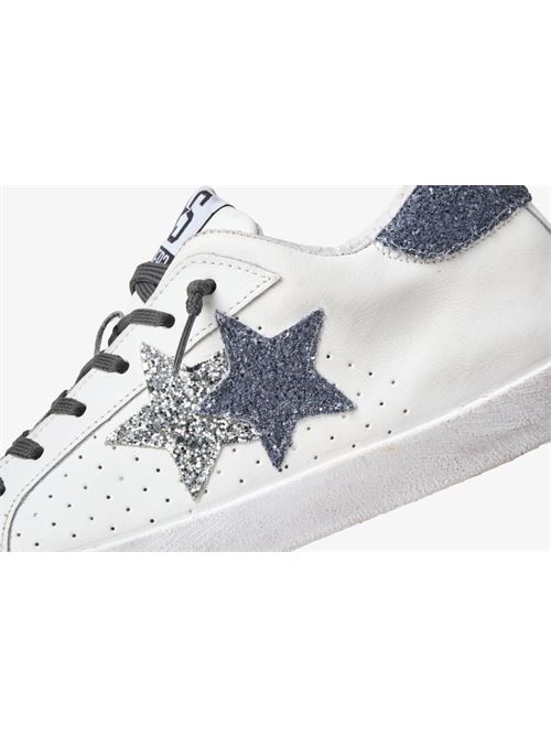SNEAKERS PRIME STAR BIANCO/ARGENTO/NERO 2STAR | 2SD5108/032