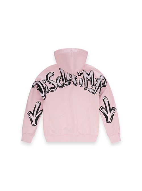 MAGLIA UOMO CON CAPPUCCIO IN FELPA DISCLAIMER | 26EDS55400/ROSA-STNERA