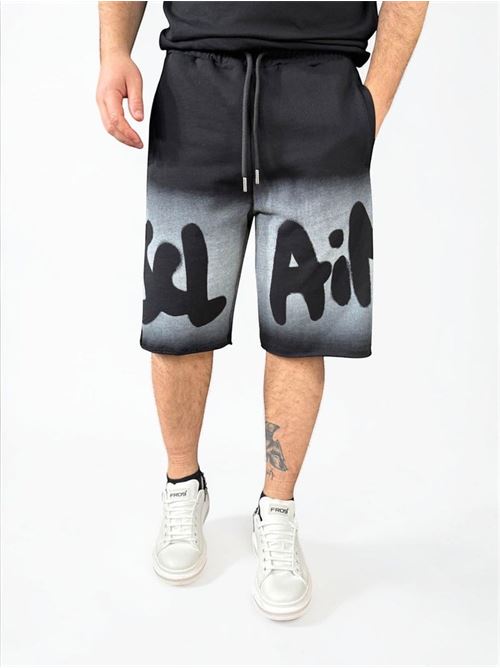 BERMUDA UOMO IN FELPA DISCLAIMER | 26EDS55420/NERO