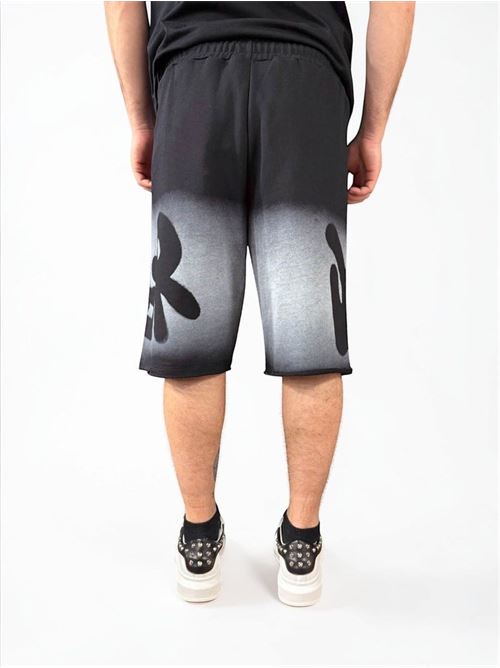 BERMUDA UOMO IN FELPA DISCLAIMER | 26EDS55420/NERO