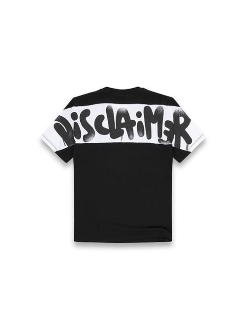 MAGLIA UOMO IN JERSEY DISCLAIMER | 26EDS55432/NERO-BIANCO