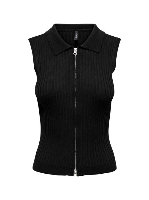 Black Silver Zip