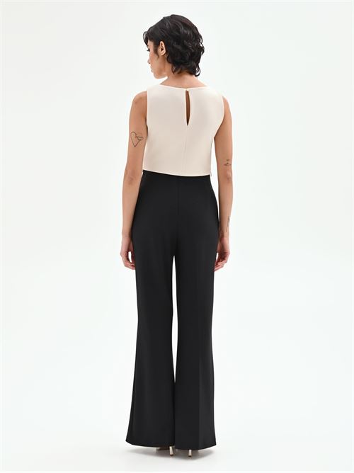 CFC 20264 G-PANTALONE VITA ALTA CON BOTTONI SCUBA RINASCIMENTO | CFC0020264002/B001