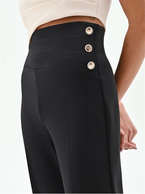 CFC 20264 G-PANTALONE VITA ALTA CON BOTTONI SCUBA RINASCIMENTO | CFC0020264002/B001